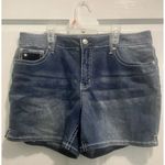 Love INDIGO Women's Distressed Blue Jeans Shorts Size 16 Stars & Stripes Photo 0