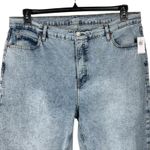 Old Navy SZ 20 Sky-Hi Straight Cropped Jeans Zip-Fly Nicky Wash Cuffed Pockets Photo 1