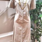 basic editions  Women's Beige Linen Single Breasted Blazer & Skirt 2 Pc's Suit XL Photo 14