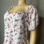 | Dresses | Hollister Short Sleeve Midi Dress White Floral Sz xl Photo 3