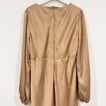 NWT‎ Billy J Brigitte Brown Satin Maxi Dress Plus Size 20 Tan Photo 8