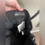 ZARA NWT Women’s Black Denim TRF Mini Dress. Size Small Photo 4