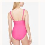 J.Crew  Ruched Plunge One Piece Swim Suit Pink Size 0 Photo 1