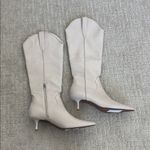 Steven New York Britt Knee High Western Boot Women taupe tan Kitten Heel Cowboy Size 9 Photo 1