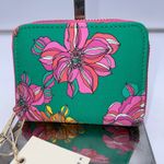 Trina Turk  Colorful Floral Print Zip Around Wallet Pouch Coin Purse Multi Photo 1