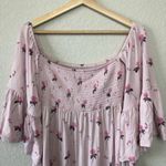 Free People NEW Lana Cold Shoulder Bell Sleeve Tunic in Cloud Berry Combo Floral Photo 7