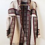 ZARA Tribal Oversized Knit Sweater Coat Size Small Photo 0