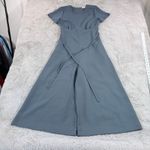 Wilfred  Juin Wide Leg Jumpsuit Short Sleeve Belted Full Length Slate Blue Size 2 Photo 1