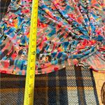 Anne Klein tank top with abstract print scoop neck twisted knot front hem size L Photo 8