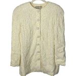 Vintage Marie St. Claire Beaded Jacket Blazer Cream Size 12 Photo 0