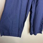 Cynthia Rowley  Linen Blend Wide Leg Crop Pants Pull On Plus‎ Size 2X Navy Blue Photo 3