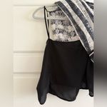 ZARA  Lace Striped Whimsigoth Flower Pattern Short Sleeve Top Size Small Photo 3