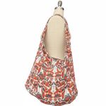 Free People  Oversized Orange Floral Shopper Tote Bag Photo 1
