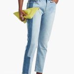 frame denim Frame La Garcon Unmatched Paneled Boyfriend Jeans Sz 27 Photo 0