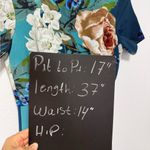 Corey Lynn Calter Teal and Brown Floral Midi Dress Blue Size 2 Photo 12