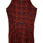 Abercrombie & Fitch  Blue Orange Red Yellow Floral Paisley Mini Dress Womens Sz M Photo 0