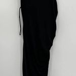 Alice + Olivia  Binnie Black Asymmetric Ruched One Shoulder Mini Dress Size 4 NWT Photo 5