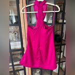 DO+BE  halter mini dress cocktail satin silky criss cross open back semiformal Photo 1