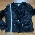 Soft Surroundings Black Faux Suede Tribeca Jacket Size Large Photo 4