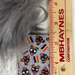 Pit Bulls Rainbow Keychain With Faux Fur Pom Photo 1