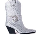 12th Tribe Azalea Wang Federica Silver Rhinestone Western Bootie Photo 7