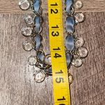 Ann Taylor  Womens Round Crystal Woven Fabric Goldtone Chain Link‎ Necklace NWT Photo 4