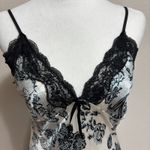 Babydoll Satin Slip Dress Black Lace Trim Y2K Coquette Feminine Whimsigoth Sz M Size M Photo 1