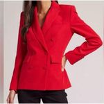 Generation Love Arielle Crepe Blazer in Red Size XXL Photo 0
