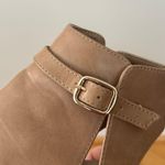 Forever 21 Faux Leather Tan Peep Toe Heels Size 6.5 Photo 6