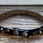 NWOT Black and Silver Gemmed Faux Leather Chocker Necklace Photo 1