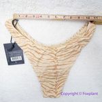 NEW Free People It's Now Cool The 90's Bikini Bottom in tiger terry, size L‎ Brown Size L Photo 7