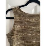 Hiatus Y2K  Womens Large Brown Tapestry Sleeveless Blouse Top Textured‎ Boho Photo 1