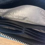 Kate Spade New York continental wallet black & white abstract polka dot pattern Photo 8