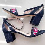 Kate Spade  Watson Floral Embroidered Block Heel Suede Sandals Photo 2