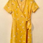 Amuse Society  yellow floral wrap dress Photo 1