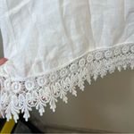 ✨ Terzo Millennio Women’s White Linen Tank Top Fringe Small Italy Photo 4