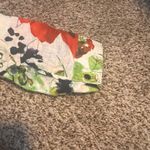 Coldwater Creek  Floral Linen Button‎ Down Shirt XS Colorful Flowers Photo 7