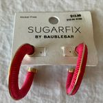 Sugarfix  by Baublebar: Gold Tone Pink Hoop Earrings Photo 0
