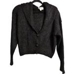 Jennifer Reed Vintage VTG Black Hand Knitted Cardigan Mohair Acrylic Size M Size M Photo 0