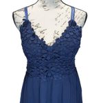 Davi & Dani  Navy Blue Lace Crochet Flowy Dress‎- Size Small Photo 1