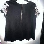 Sunday in Brooklyn  Black and Gray Geometric Shirt Boho Aztec Photo 4