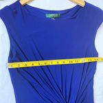 Ralph Lauren Lauren Women’s Royal Blue Cocktail Dress SZ 6 Draped Front Elegant Photo 13