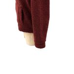 Vince Cozy Teddy Faux Fur Hoodie In Cordovan Maroon Size XS Photo 8