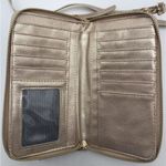 Antik Kraft  Small Pinkish/Gold Metallic Finish Crossbody Wallet Handbag Photo 3
