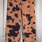 Pretty Garbage Cow Print Jeans Size S Brown & Black Photo 0