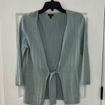 Talbots Light Green Ribbed Cardigan with Tie Photo 7