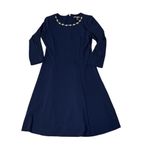 Karl Lagerfeld Blue Dress Necklace Round Neckline Bracelet Sleeve Size 4 Photo 3