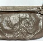 Coach  Metallic Soft Leather Flap Clutch Wristlet Purse Photo 5