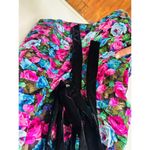 NWT For Love & Lemons Purple Blue Floral Back Tie Marley Mini Dress Small Photo 9