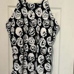 Anne cole  Swim Tank Top Black White Floral Estilo Removable Pads Size 22W Photo 0